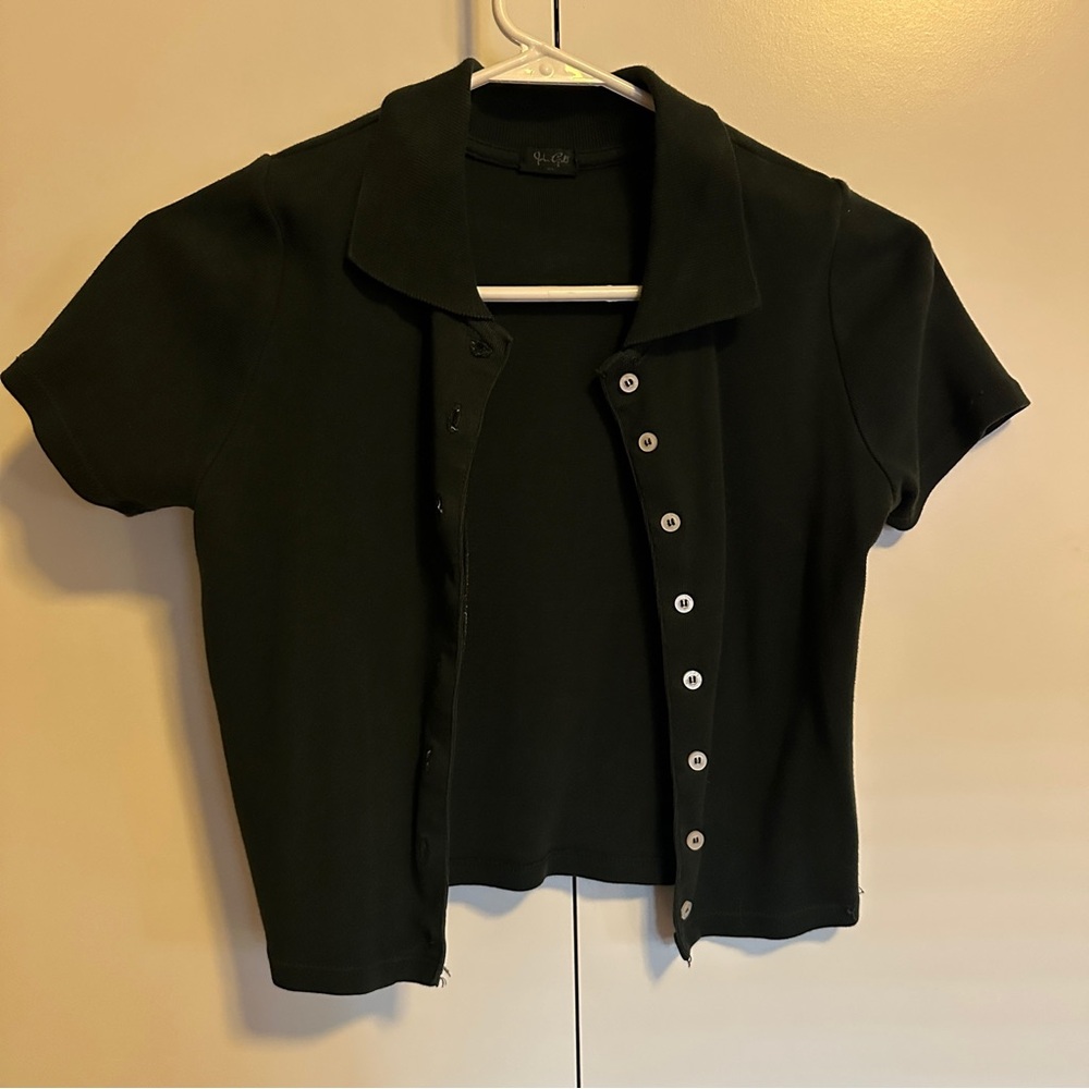John Galt button up tee Small